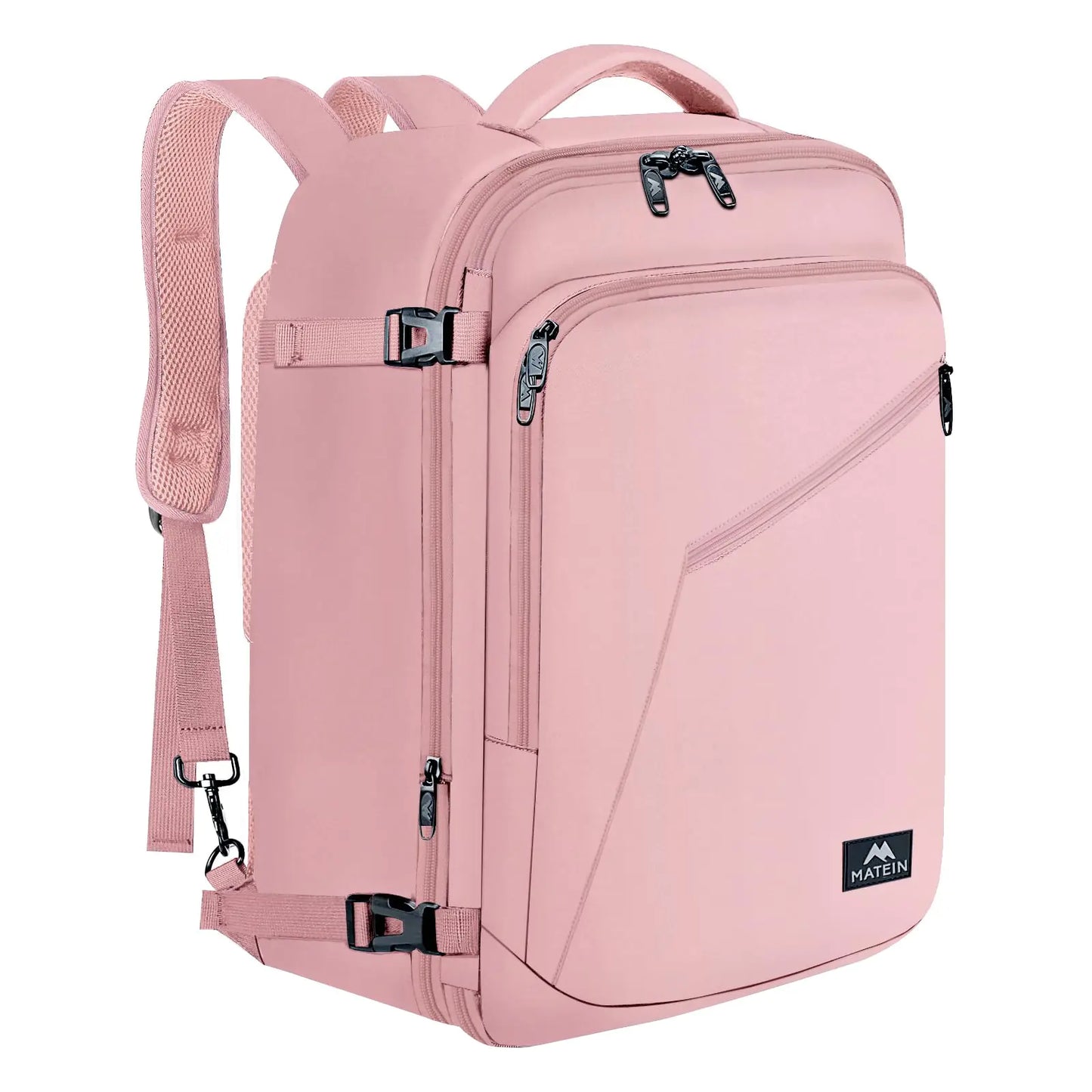 MATEIN Mochila de Viaje Rosa para Mujeres - Aprobada por Aerolíneas y Expandible