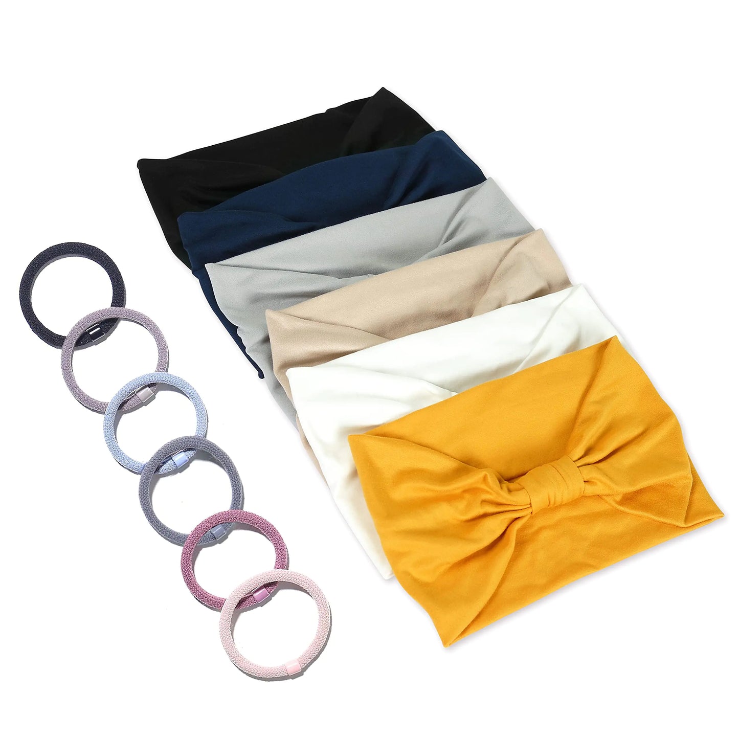 GILI 6 Pack Wide Headbands for Women - Non Slip Cotton Hair Bands