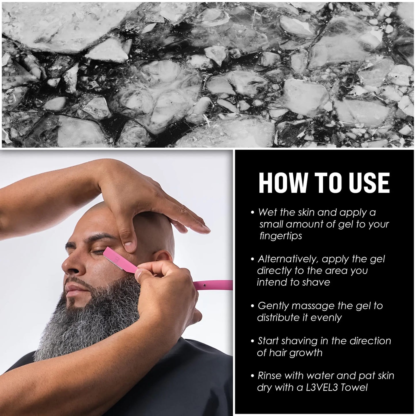 Gel de Afeitar Nivel 3 - Gel Refrescante para Afeitado con Navaja