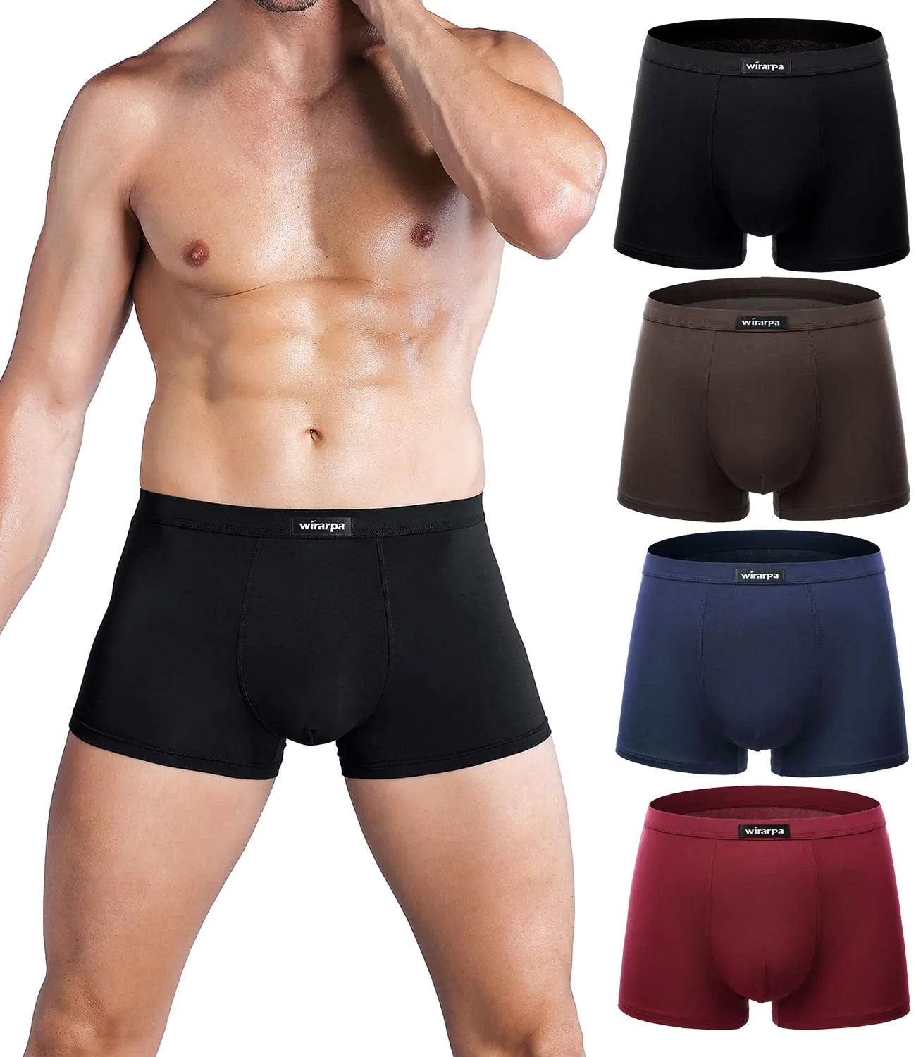 Trunks de Microfibra Modal Transpirables para Hombre wirarpa - Paquete Múltiple