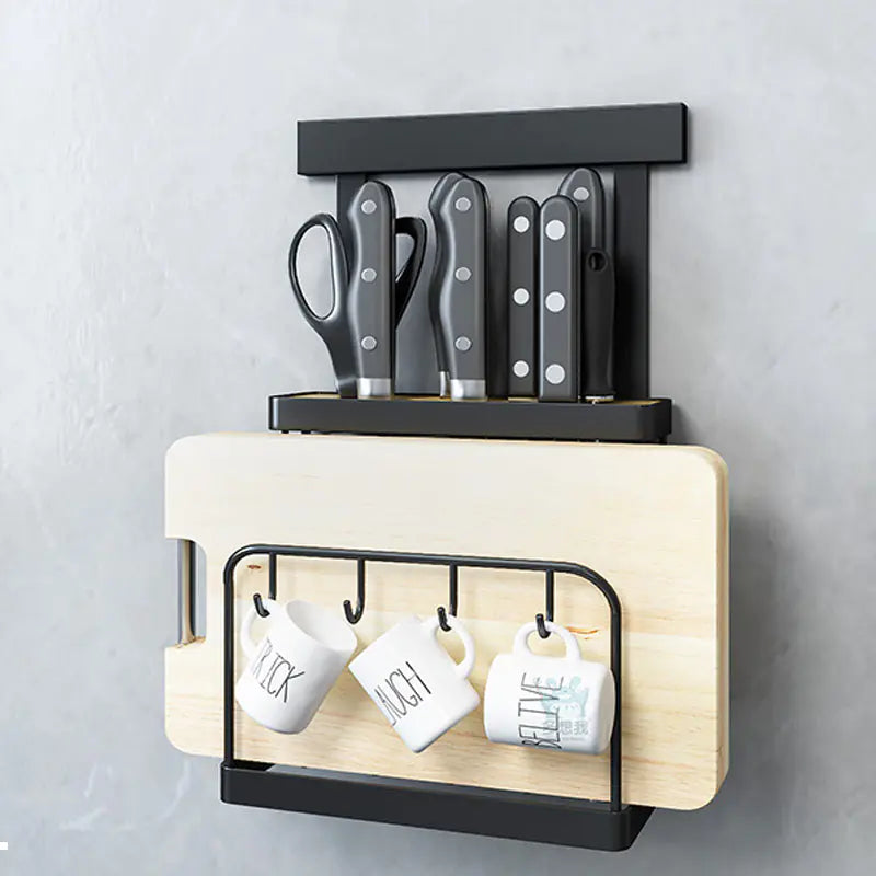 Étagère de rangement de cuisine en acier inoxydable sans perçage