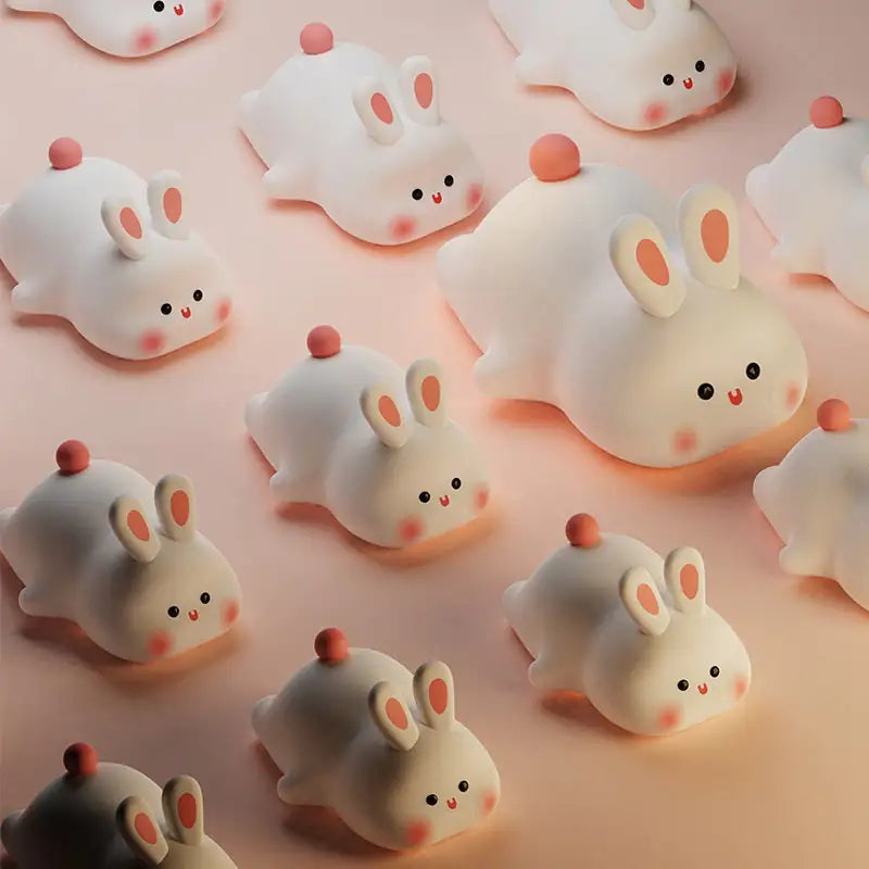 Linda Luz Nocturna con Sensor Táctil de Conejo LED para Niños