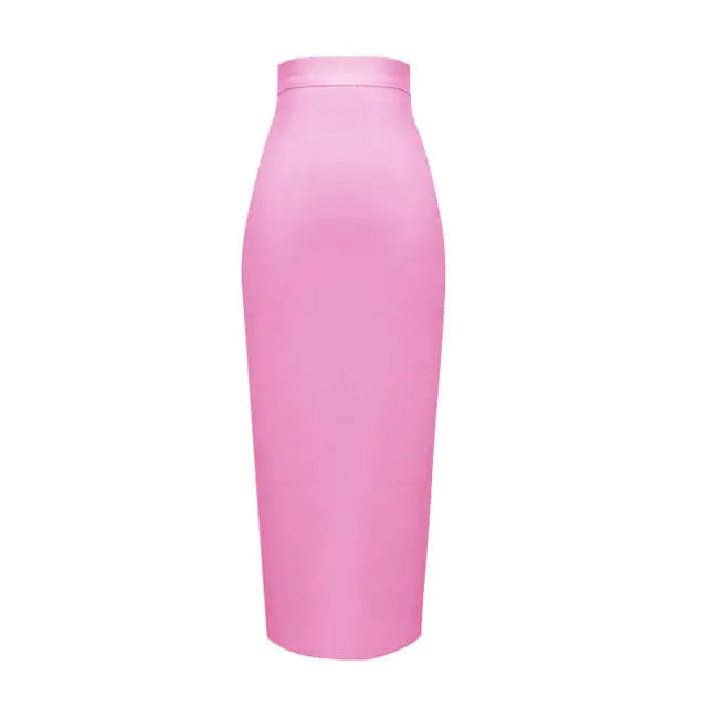 Jupe Bandage Mi-Longue Taille Haute Élégante
