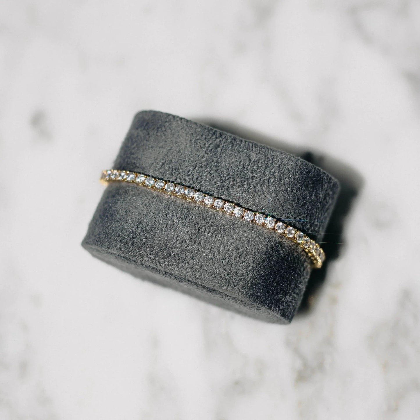 Pulsera de Tenis de Zirconita Baño de Oro de 18K