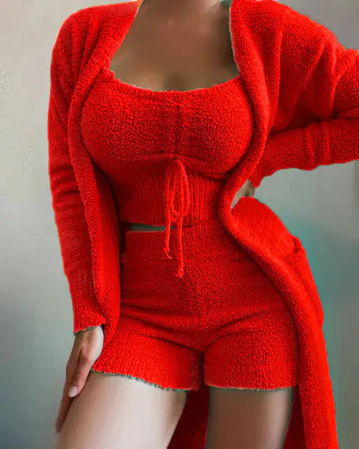Conjunto de Pijamas de Terciopelo Lujoso