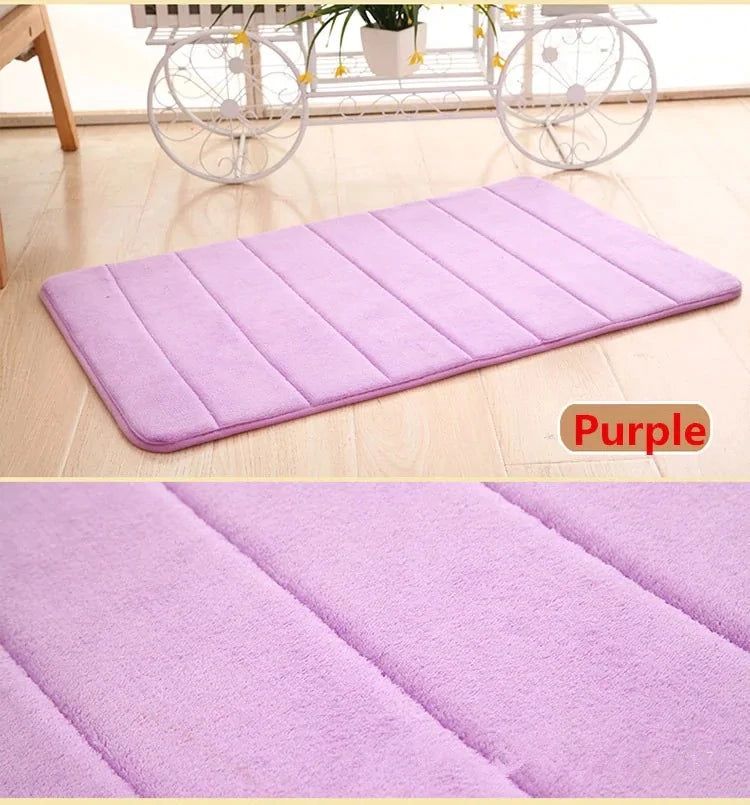Tapis de bain en mousse à mémoire de forme en corail de luxe