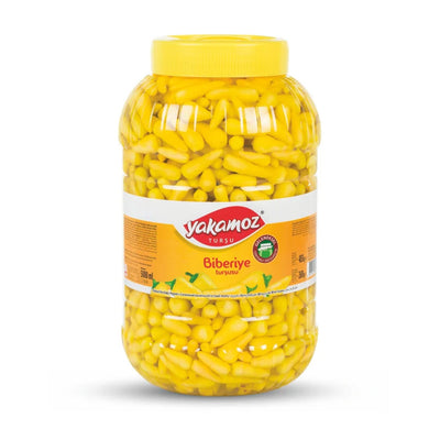 Yakamoz Hot Baby Pepper Pickle 4850 g (171 oz) – Spicy Whole Pickled Peppers