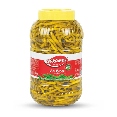 Yakamoz Hot Pepper Pickle 5000 g (176 oz) – Spicy Whole Pickled Peppers