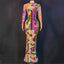 Robe longue en gaze à sequins pour femmes pour les occasions spéciales