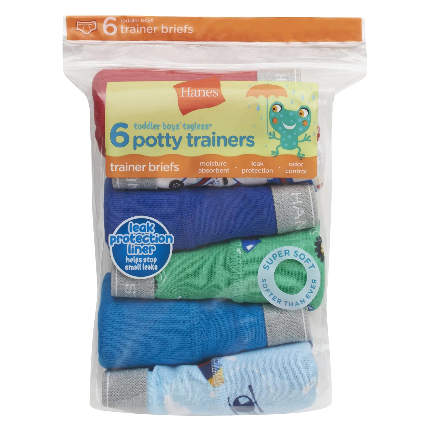 Hanes Boys Potty Trainer Underwear 6-Pack - Assorted Prints