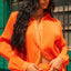 Conjunto de Camisa y Pantalones Edge en Naranja Vibrante