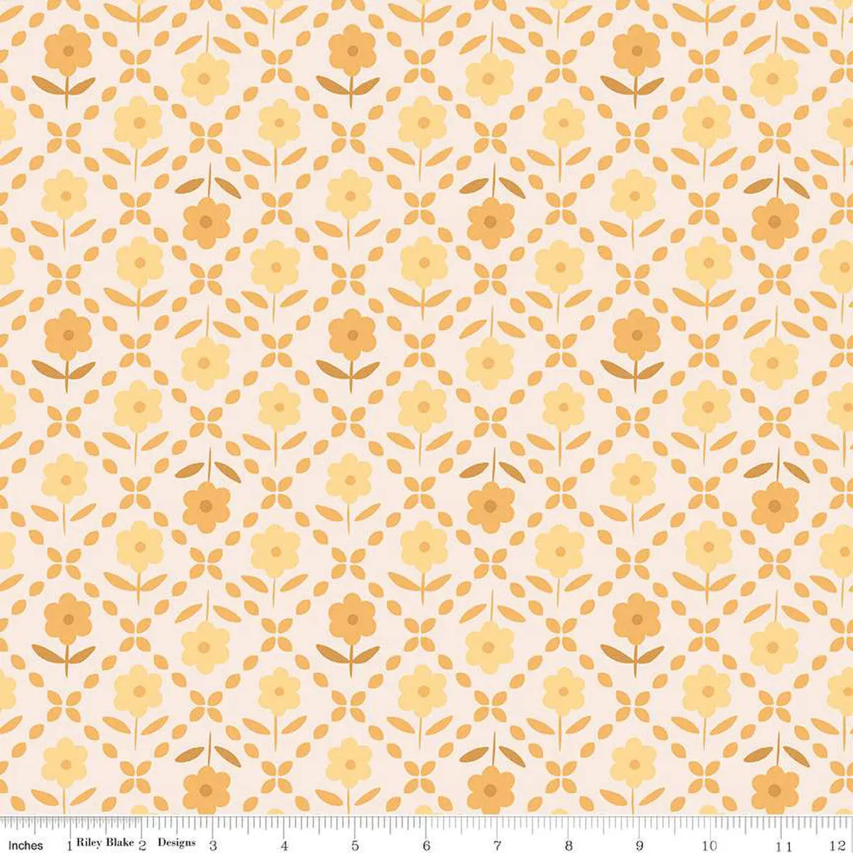 Tissu Large de Fond Jaune Abeille Plaids Zinnias Marigold