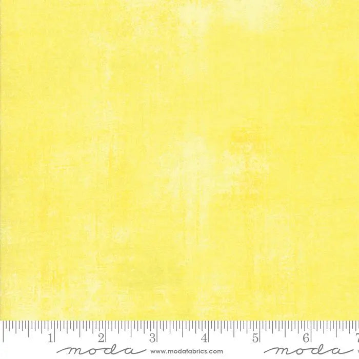 Yellow Grunge Basics Lemon Drop Fabric - 44"/45" Per Yard