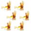 Barbless Yellow Humpy Dry Fly - 6 Pack, Size 14 - Korvel
