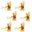 Classic Yellow Humpy Dry Fly Set - 6 Size 10 Flies for Trout Fishing - Korvel