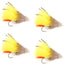Vibrant Yellow Marabou Muddler Minnow Streamer Flies - Set of 4 Size 8 - Korvel