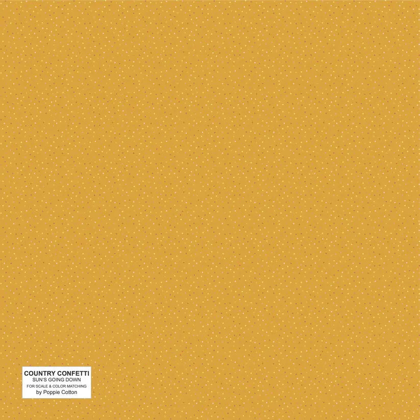 Tissu en coton Yellow Sun's Going Down - 44"/45" par yard