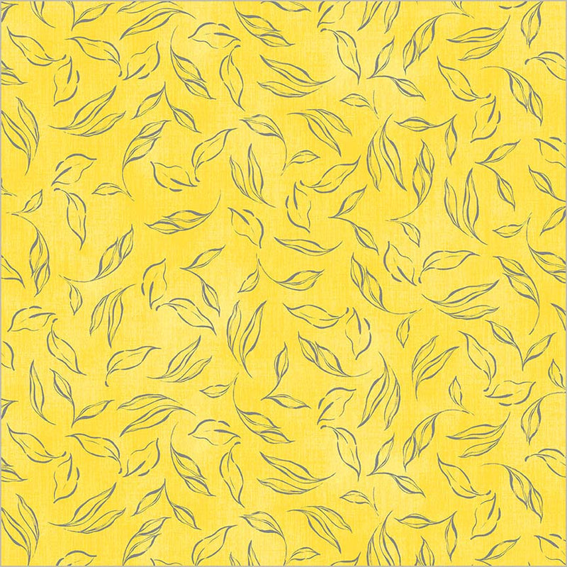 Tissu en coton Yellow Verona Float - 44"/45" par yard