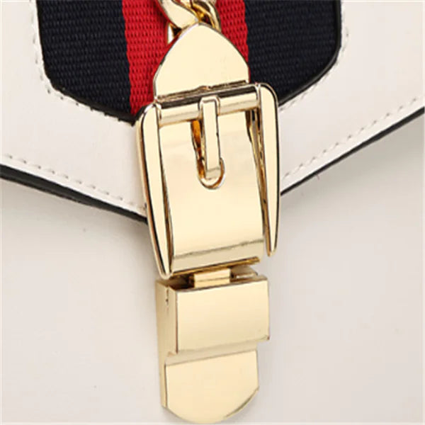 Elegant Small Square Crossbody Bag with Ribbon Detail