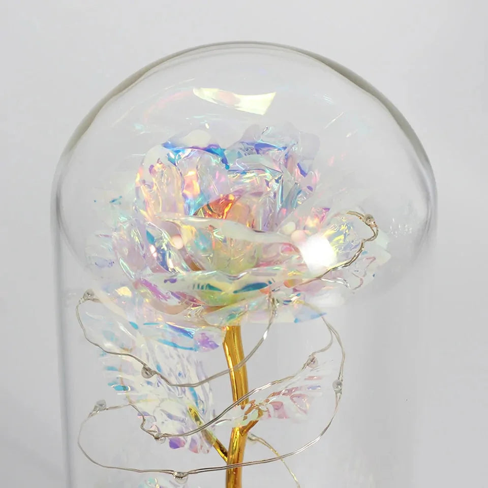 Enchanted Glass Rose Decoration for Home Decor