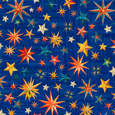 ¡Yippie Ki Yay! Tela de Algodón Real con Estrellas - 44"/45" por Yarda