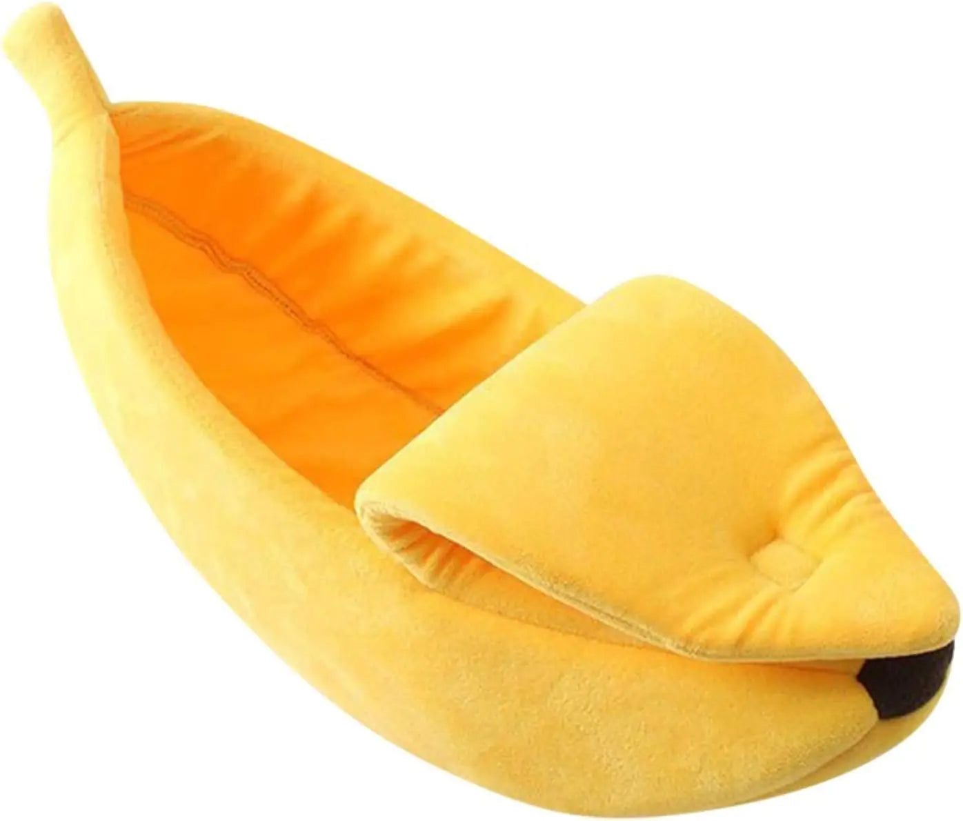Cama para Mascotas en Forma de Plátano para Gatos y Perros Pequeños - Diseño Acogedor y Bonito
