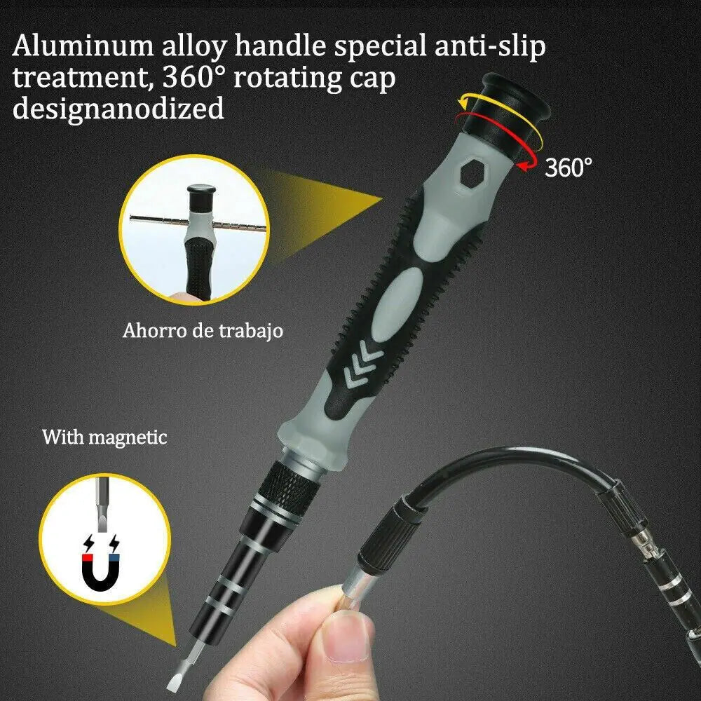 Ensemble de 117 pièces de bits de tournevis magnétiques pour la réparation d'iPhone et de MacBook