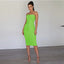 Vestido Tubo Verde Neón para Mujeres
