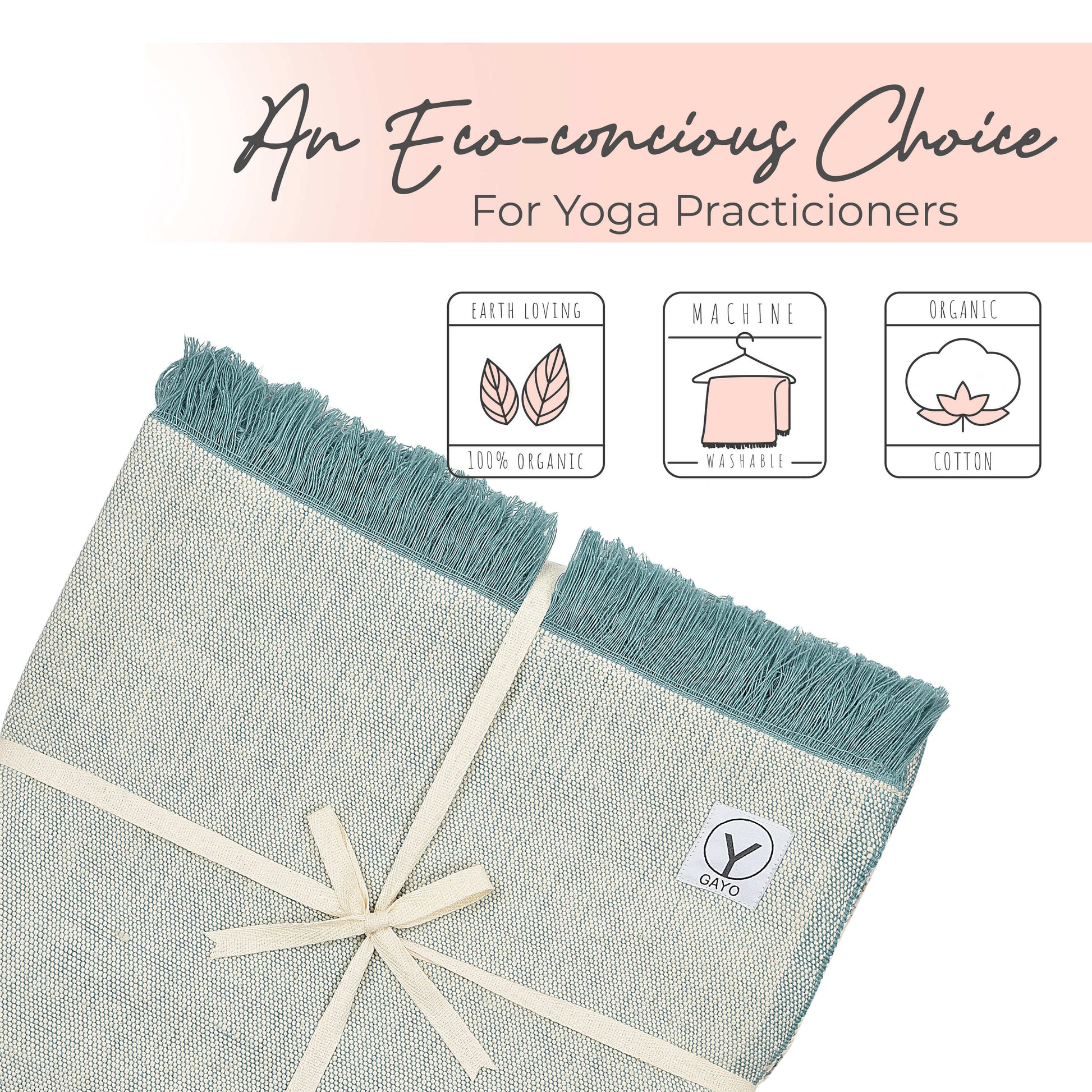 Sustainable Organic Cotton Yoga Blanket for Mindful Practices - Korvel
