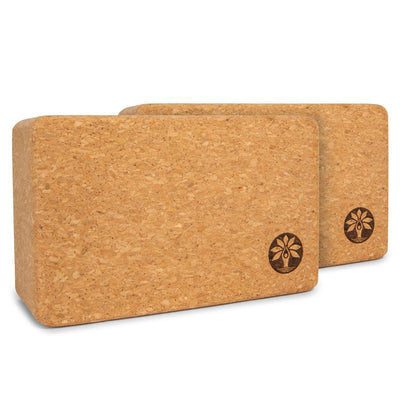 Premium Cork Yoga Block Set for Enhanced Stability - Korvel