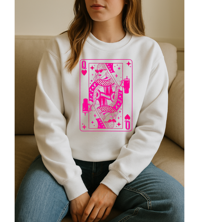 Chic Queen of Hearts Graphic Sweatshirt - Korvel