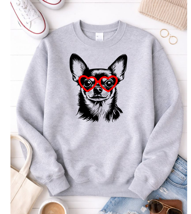 Chihuahua Love Graphic Sweatshirt - Korvel