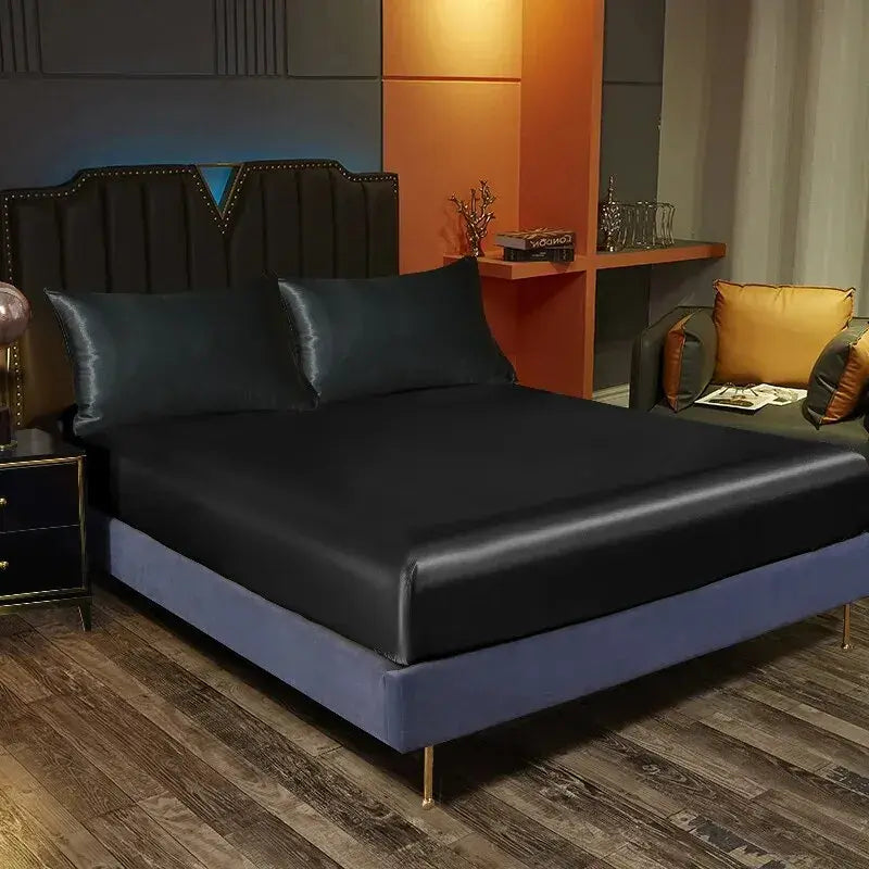 Juego de ropa de cama de satén lujoso para una comodidad elegante