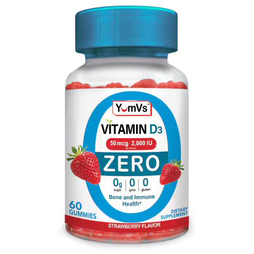 Gommes Zero Vitamine D3 de Yum V - 60 Comptes