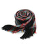 Bufanda con flecos de cuadros para mujer American Trends - Rojo y Negro