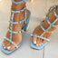 Tacones de Cadena de Cristal - Calzado Elegante y Sofisticado