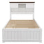 Solid Pine Captain Bookcase Bed with Trundle and Drawers