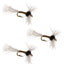 Pack de 3 mouches midge Zelon améliorées - Taille de crochet 20