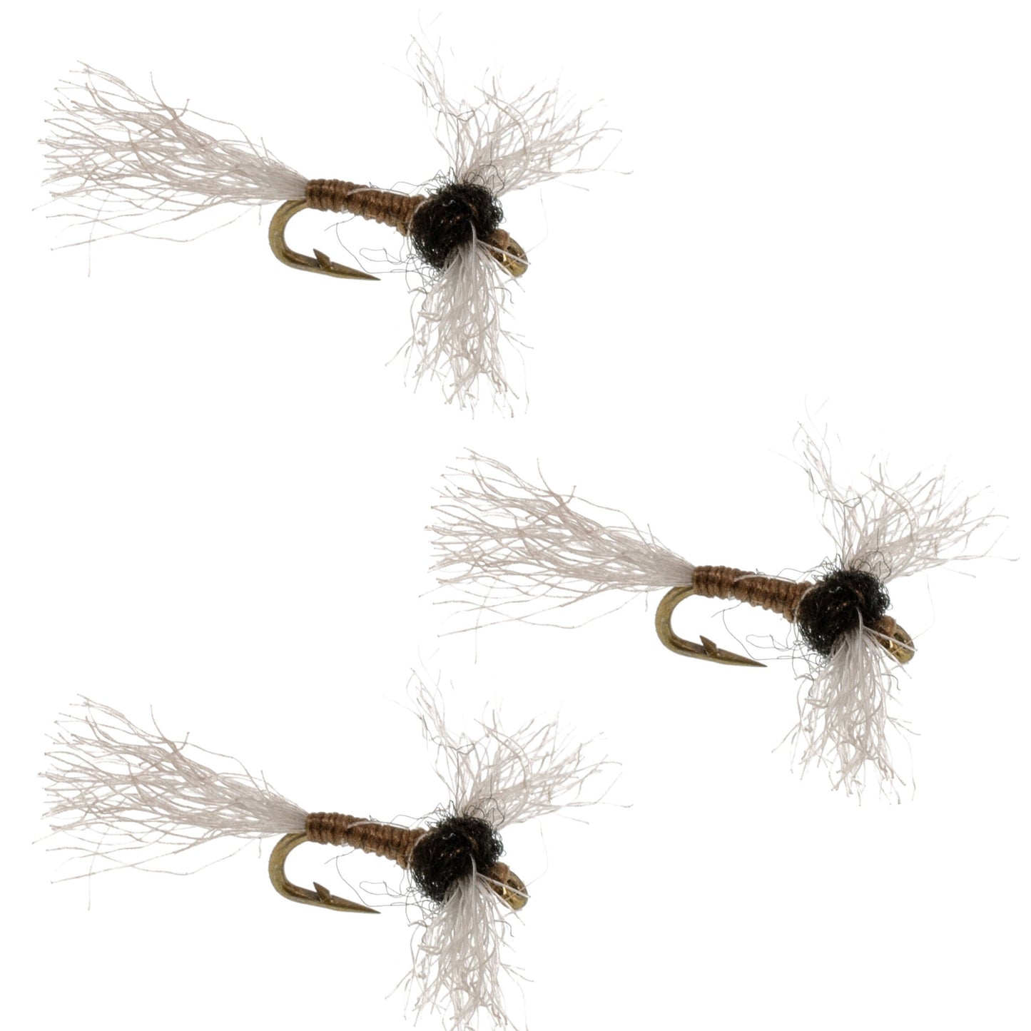 Pack de 3 mouches midge Zelon améliorées - Taille de crochet 22
