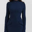 Robe Mini Bleu Foncé Taille Haute Élégante