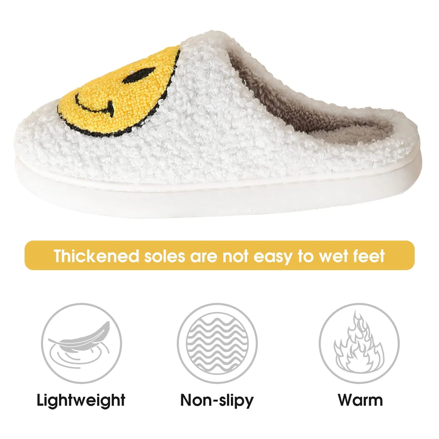 Chaussons Sourire pour Femmes - Douillets et en Peluche