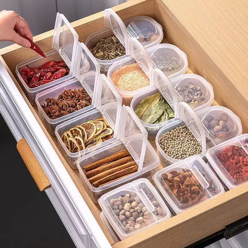 Ensemble de Boîtes de Rangement pour Épices de Cuisine Premium