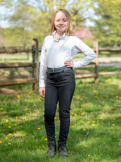 Girl's Denim Knee Patch Breech
