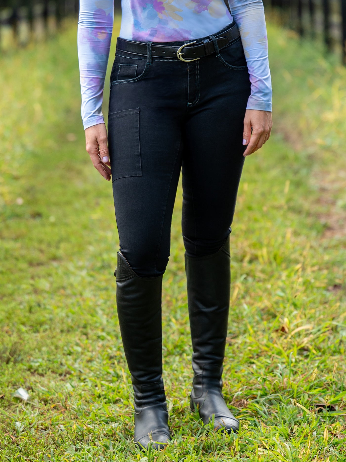 Denim Full Seat Tread Breech - Korvel