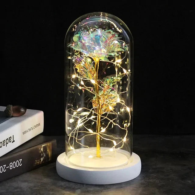 Enchanted Glass Rose Decoration for Home Decor