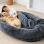 Large Plush Bolster Dog Bed for Ultimate Comfort