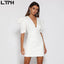 Robe élégante sans dos à décolleté en V pour femmes