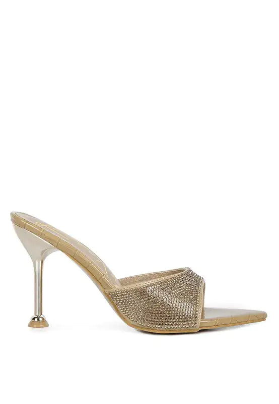 Elegant Ballroom Stiletto Heels with Rhinestone Accents