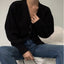 Fashion V-neck Sweater Coat for Women - Stylish Short and Long Sleeves
