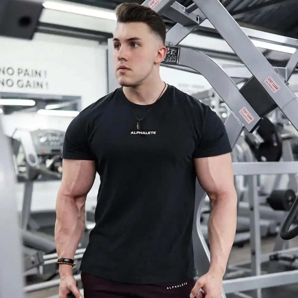 T-shirt de gym ajusté pour hommes premium